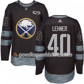 Buffalo Sabres Robin Lehner 40 1917-2017 100th Anniversary Adidas Zwart Authentic Shirt - Mannen